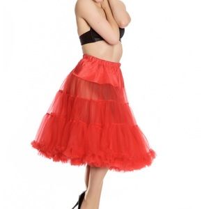 NWT Hell Bunny Long Red Petticoat